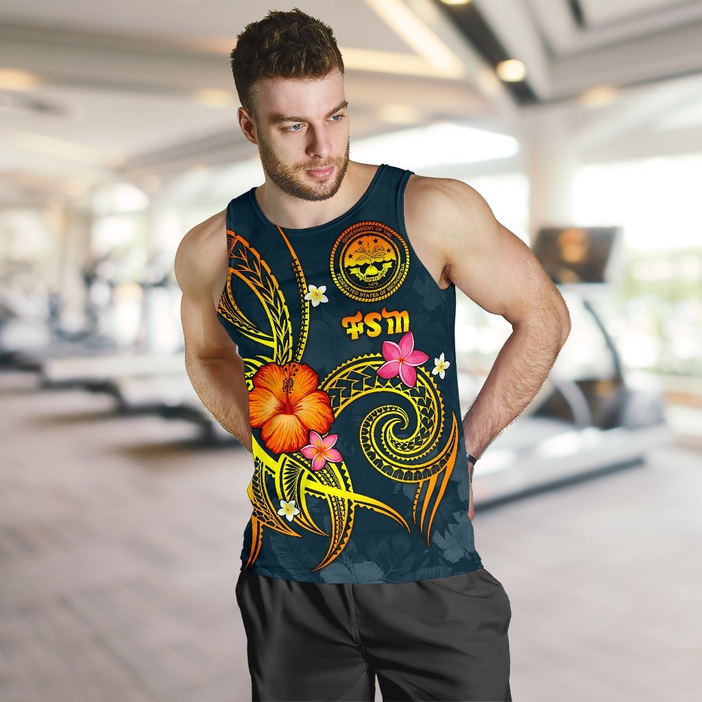 Federated States of Micronesia Polynesian Men's Tank Top - Legend of FSM (Blue) Blue - Polynesian Pride