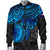 American Samoa Polynesian Bomber Jacket (Men) - Blue Turtle - Polynesian Pride