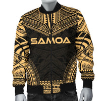 Samoa Polynesian Chief Men's Bomber Jacket - Gold Version - Polynesian Pride