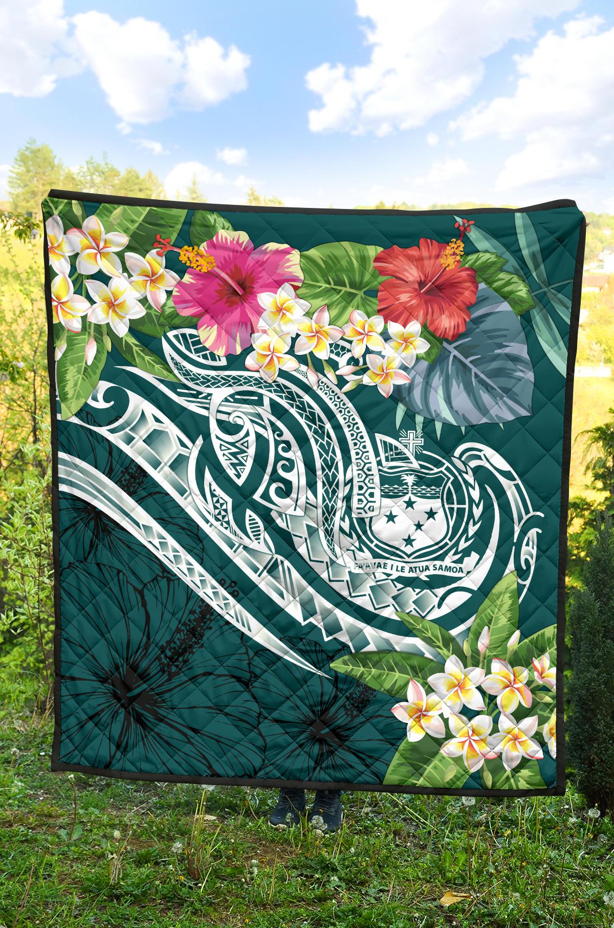 Samoa Polynesian Premium Quilt - Summer Plumeria - Polynesian Pride
