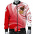 American Samoa Polynesian Men's Bomber Jacket - Bald Eagle (Red) - Polynesian Pride