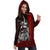 Polynesian Hawaii Hoodie Dress Red - Turtle with Hook - Polynesian Pride