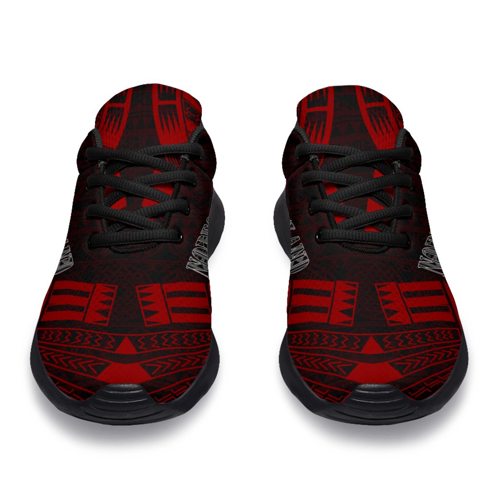 Norfolk Island Sport Sneakers - Polynesian Tattoo Red - Polynesian Pride