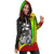 Kosrae Micronesian Women's Hoodie Dress Reggae - Turtle With Hook - Polynesian Pride