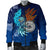 American Samoa Polynesian Men's Bomber Jacket - Blue Polynesian Eagle - Polynesian Pride