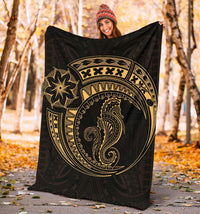 Seahorse Polynesian Blanket - Polynesian Tattoo Gold - Polynesian Pride