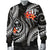 Guam Polynesian Men Bomber Jacket - Black Plumeria - Polynesian Pride