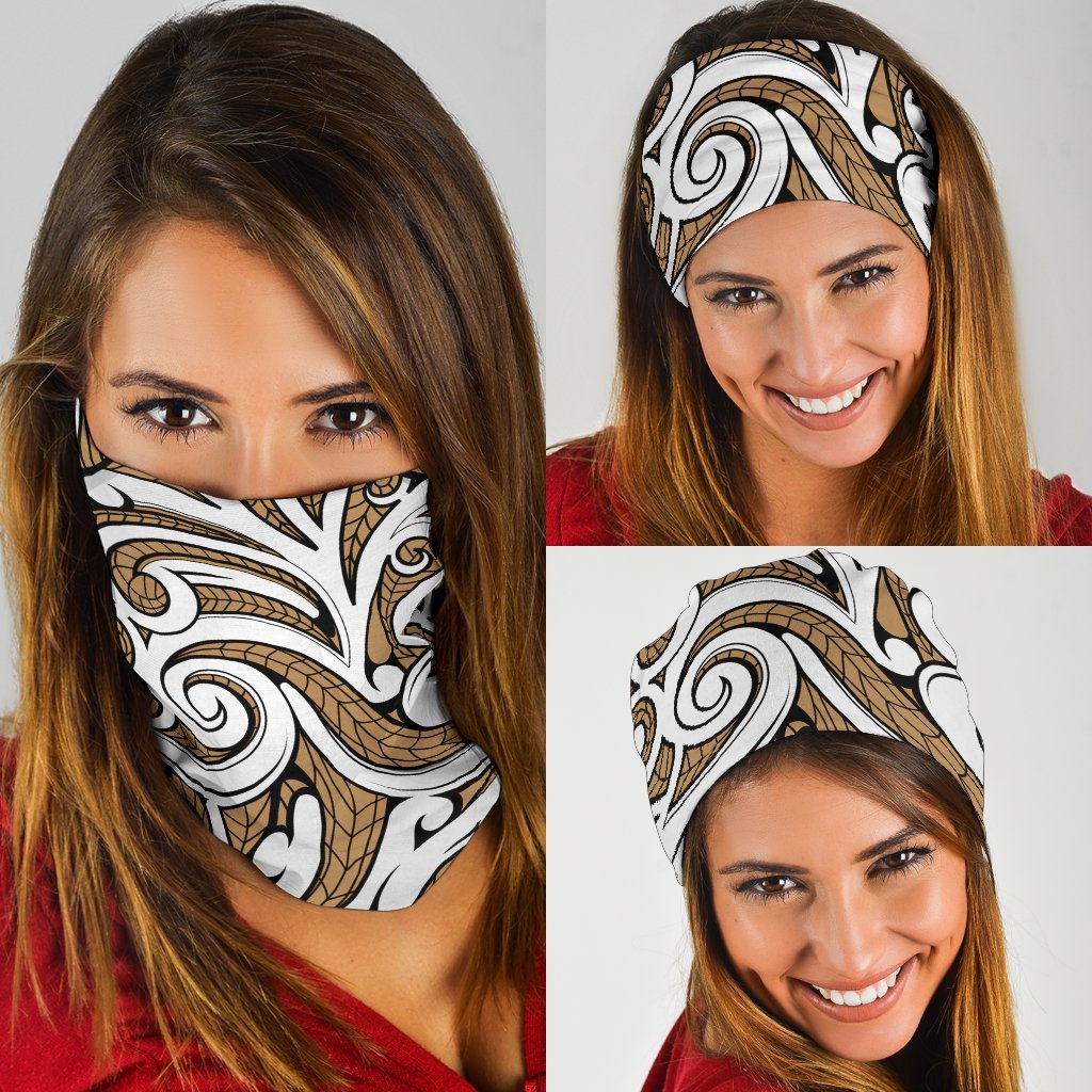 Polynesian Maori Ethnic Ornament Gold Bandana 3 - Pack Gold One Size - Polynesian Pride