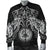 American Samoa Polynesian Bomber Jacket (Men) - White Turtle Manta Ray - Polynesian Pride