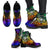 Hawaii Custom Personalised Leather Boots - Rainbow Polynesian Pattern - Polynesian Pride