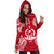 Vanuatu Polynesian Hoodie Dress Map Red White - Polynesian Pride