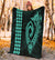 Hawaii Kakau Makau Fish Hook Polynesian Premium Blanket - Turquoise - Polynesian Pride