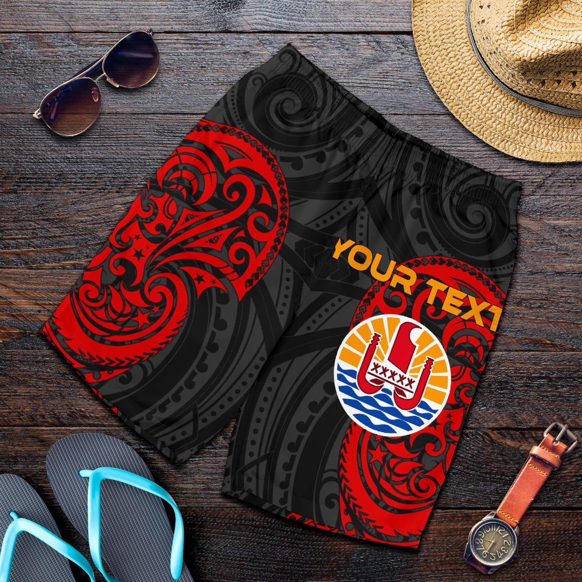 Tahiti Polynesian Custom Personalised Custom Personalised Men's Short - Tahitians Spirit - Polynesian Pride