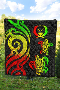 Pohnpei Premium Quilt - Reggae Tentacle Turtle - Polynesian Pride
