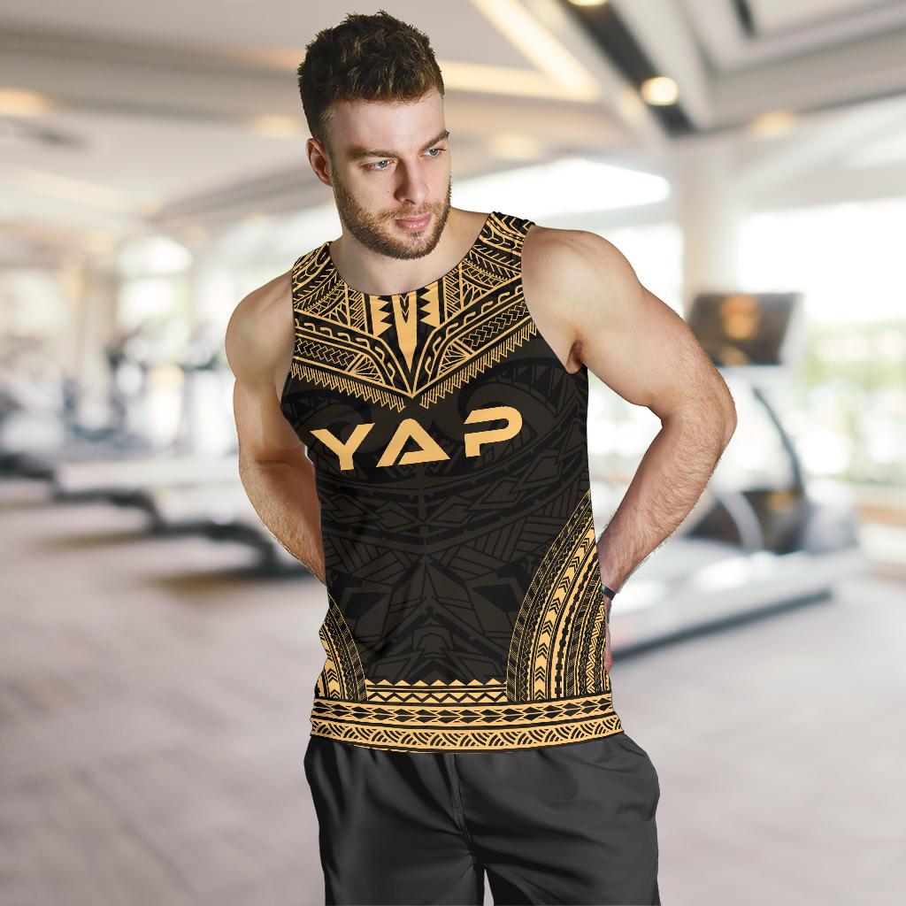 Yap Men's Tank Top - Polynesian Chief Gold Version - Polynesian Pride