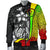 Chuuk Micronesian Men's Bomber Jackets Reggae - Turtle With Hook - Polynesian Pride