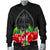 Guam Polynesian Men's Bomber Jacket Black Hibiscus - Polynesian Pride