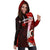 Vanuatu Polynesian Hoodie Dress - Coat Of Arm With Hibiscus - Polynesian Pride