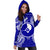 Yap Polynesian Hoodie Dress Map Blue - Polynesian Pride