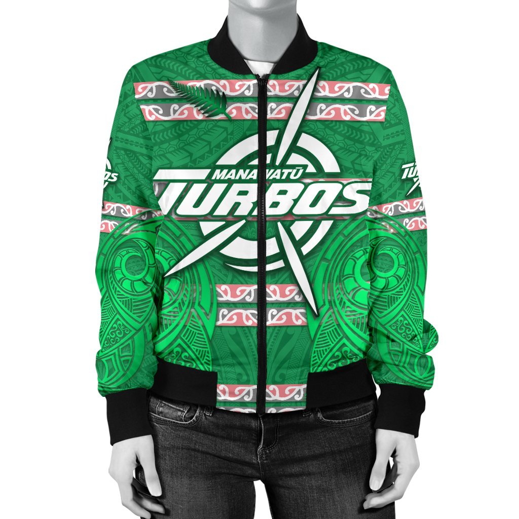 Manawatu Turbos Women Bomber Jacket Maori Vibes - Polynesian Pride