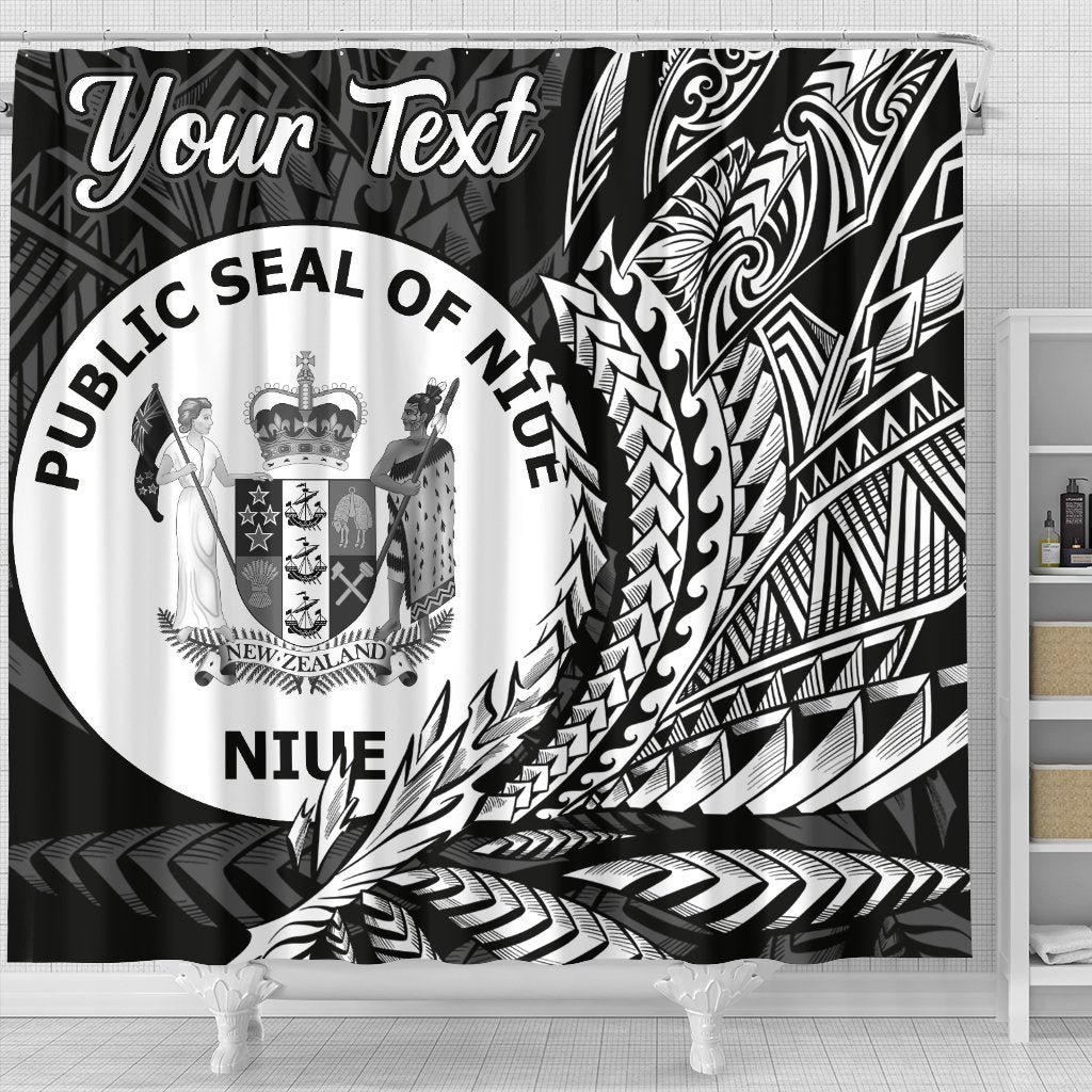Niue Shower Curtains - Custom Personalised Wings Style - Polynesian Pride