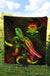 Tuvalu Polynesian Premium Quilt - Turtle With Blooming Hibiscus Reggae - Polynesian Pride