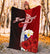 Philippines Polynesian Custom Personalised Premium Blanket - Coat Of Arm With Hibiscus - Polynesian Pride