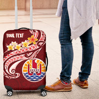 Tahiti Personalised Luggage Covers - Tahiti Seal Polynesian Patterns Plumeria - Polynesian Pride