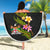 Fiji Custom Personalised Beach Blanket - Plumeria Tribal - Polynesian Pride