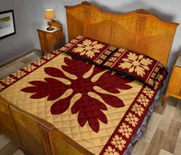 Hawaiian Quilt Pattern Palm Tree New Quilt Bed Set - Polynesian Pride