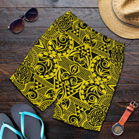 Polynesian Kakau Turtle Yellow Men's Short - Polynesian Pride