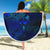 Nauru Polynesia Beach Blanket Turtle Hibiscus Blue - Polynesian Pride