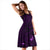 New Zealand Maori Gods Women Midi Dress Tumatauenga (God of War) - Purple - Polynesian Pride