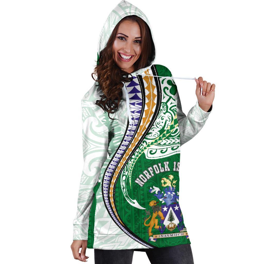 Norfolk Island Hoodie Dress Kanaloa Tatau Gen NF - Polynesian Pride
