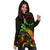 Cook Islands Polynesian Hoodie Dress - Turtle With Blooming Hibiscus Reggae - Polynesian Pride