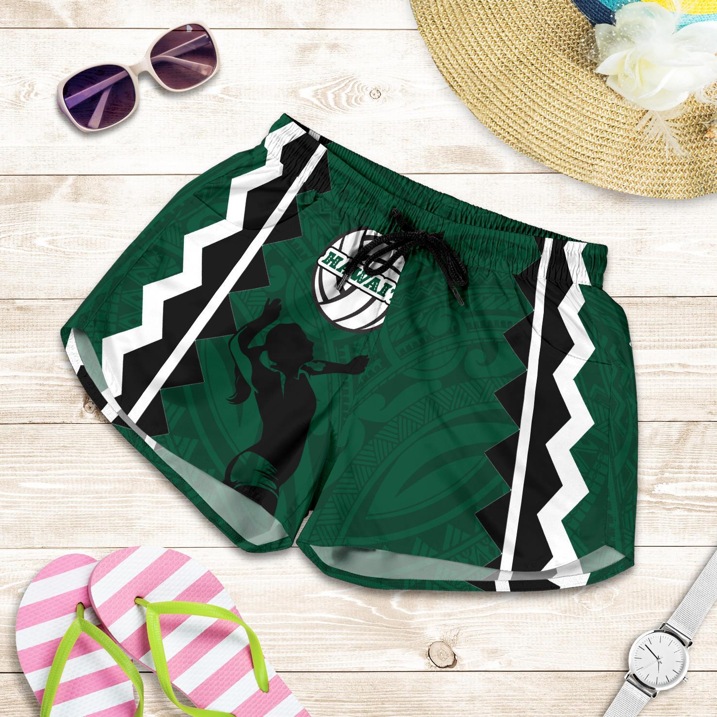 Polynesian Hawaii Women's Volleyball Team Supporter - Women's Shorts Women Green - Polynesian Pride