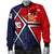 American Samoa Men's Bomber Jacket - AS Flag with Polynesian Patterns - Polynesian Pride