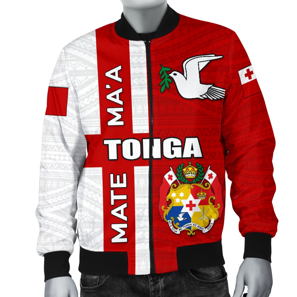 Tonga Rugby Men Bomber Jacket Mate Ma'a - Polynesian Pride