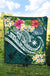 The Philippines Premium Quilt - Summer Plumeria (Turquoise) - Polynesian Pride