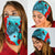 Polynesian Turtle Bandana Poppy Flowers - Polynesian Pride