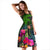 Palau Midi Dress - Turtle Plumeria Banana Leaf Crest - Polynesian Pride