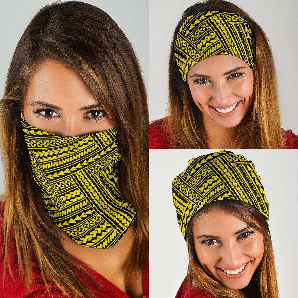 Polynesian Nation Yellow Bandana 3 - Pack Yellow One Size - Polynesian Pride