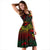 Tonga Polynesian Midi Dress - Turtle Hibiscus Reggae - Polynesian Pride