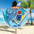 Cook Islands Beach Blanket - Custom Personalised Turtle Under The Sea Style - Polynesian Pride