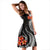 Kosrae Micronesian Midi Dress - Black Plumeria - Polynesian Pride