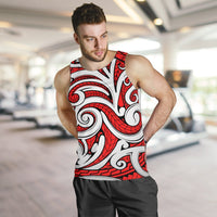 Polynesian Maori Ethnic Ornament Red Hawaii Men's Tank Top - Polynesian Pride