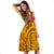 Hawaii Women's Dress - Kanaka Maoli With Hibiscus On Polynesian Patterns (YELLOW) - Polynesian Pride