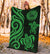 American Samoa Premium Blanket - Green Tentacle Turtle - Polynesian Pride