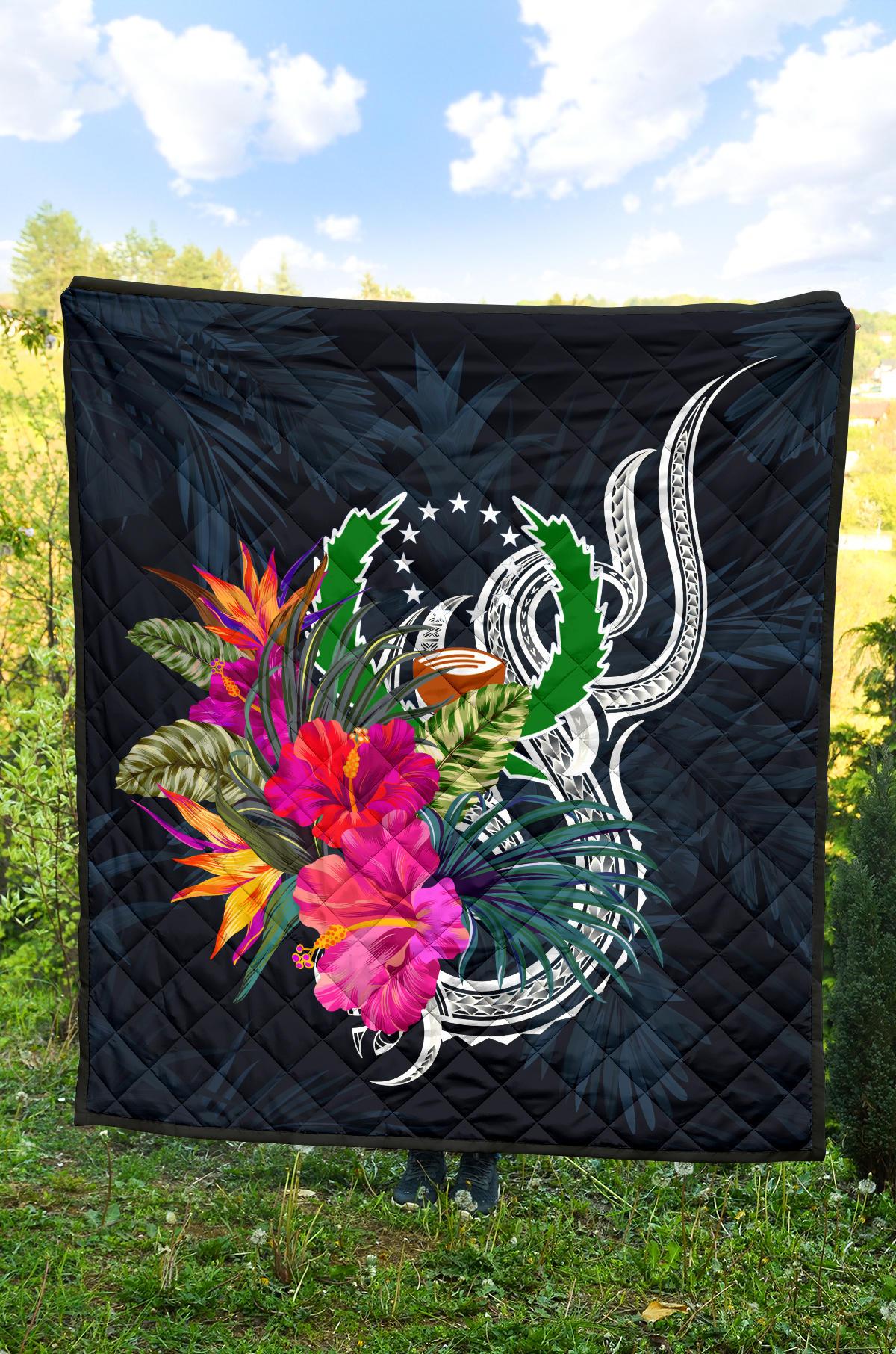 Pohnpei Micronesia Premium Quilt - Tropical Flower - Polynesian Pride