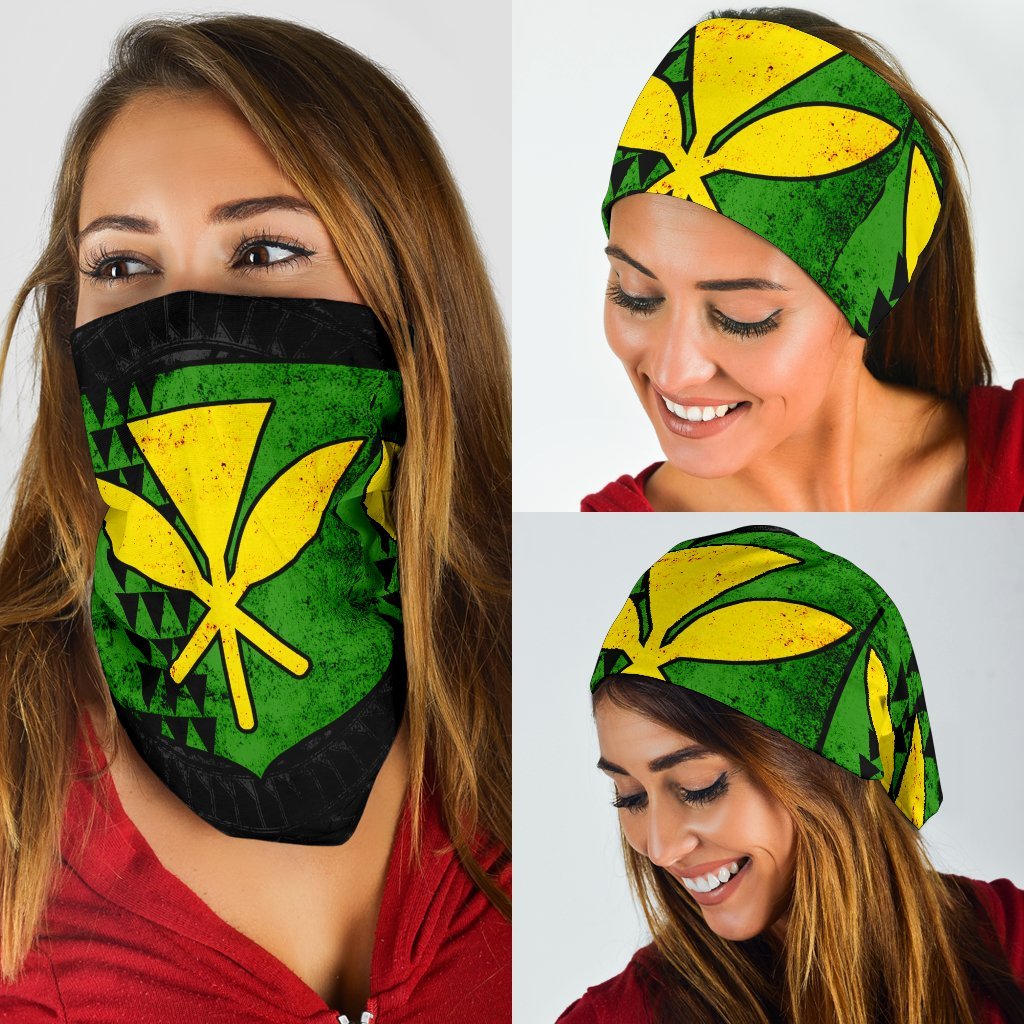 Hawaiian Kakau Maoli Bandana 3 - Pack One Size Green - Polynesian Pride